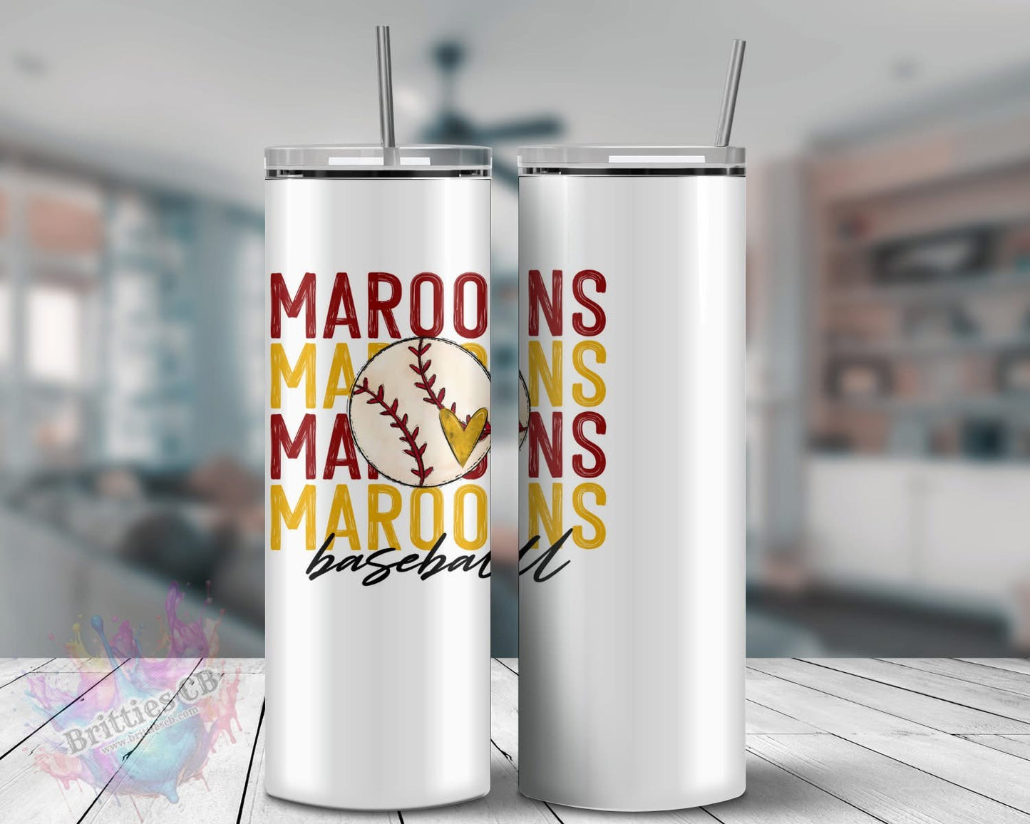 Maroons Baseball Tumbler