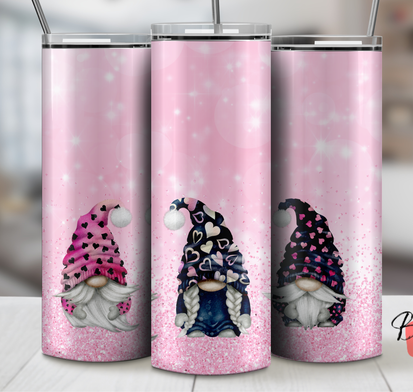 Gnome Hearts Pink Dream