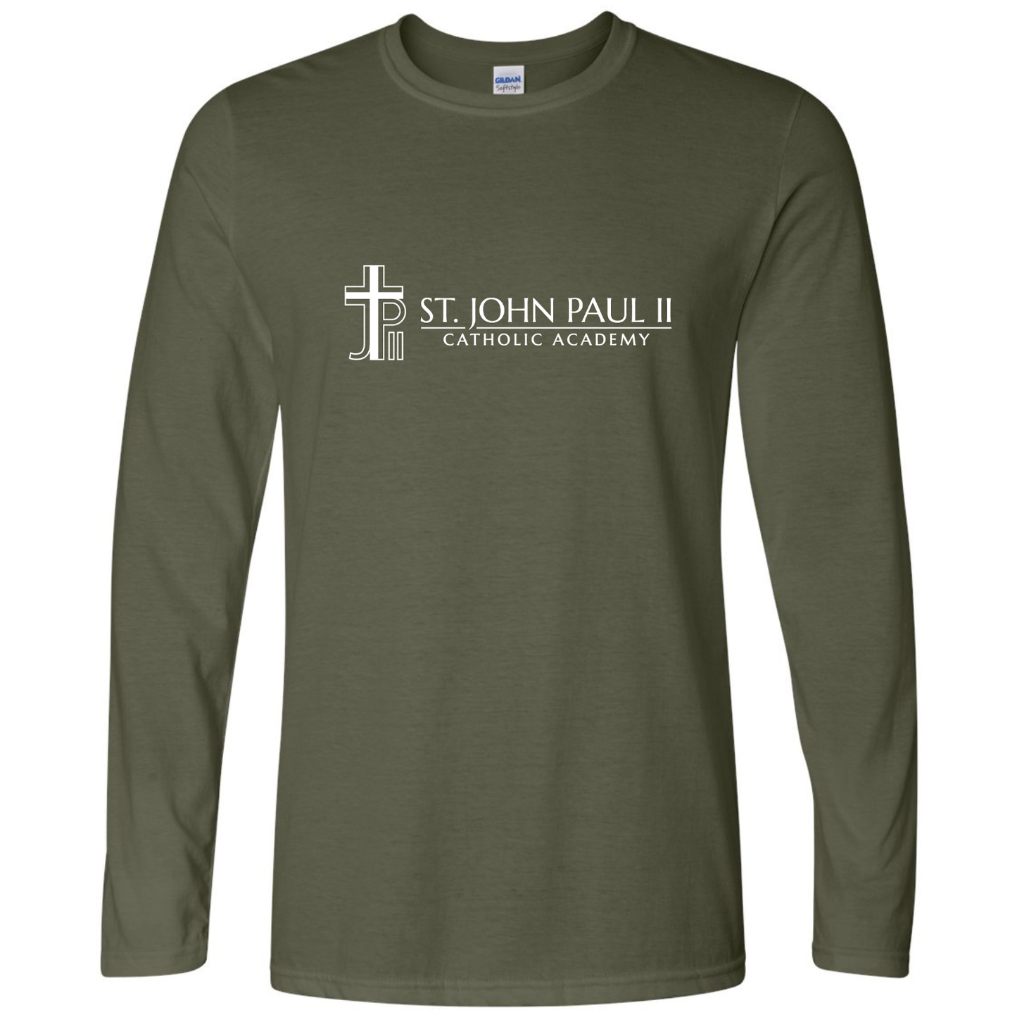 Long Sleeve Gildan soft style Military Green