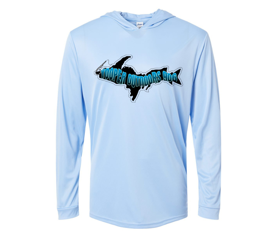 Performance Hooded Long Sleeve T-Shirt Blue Mist