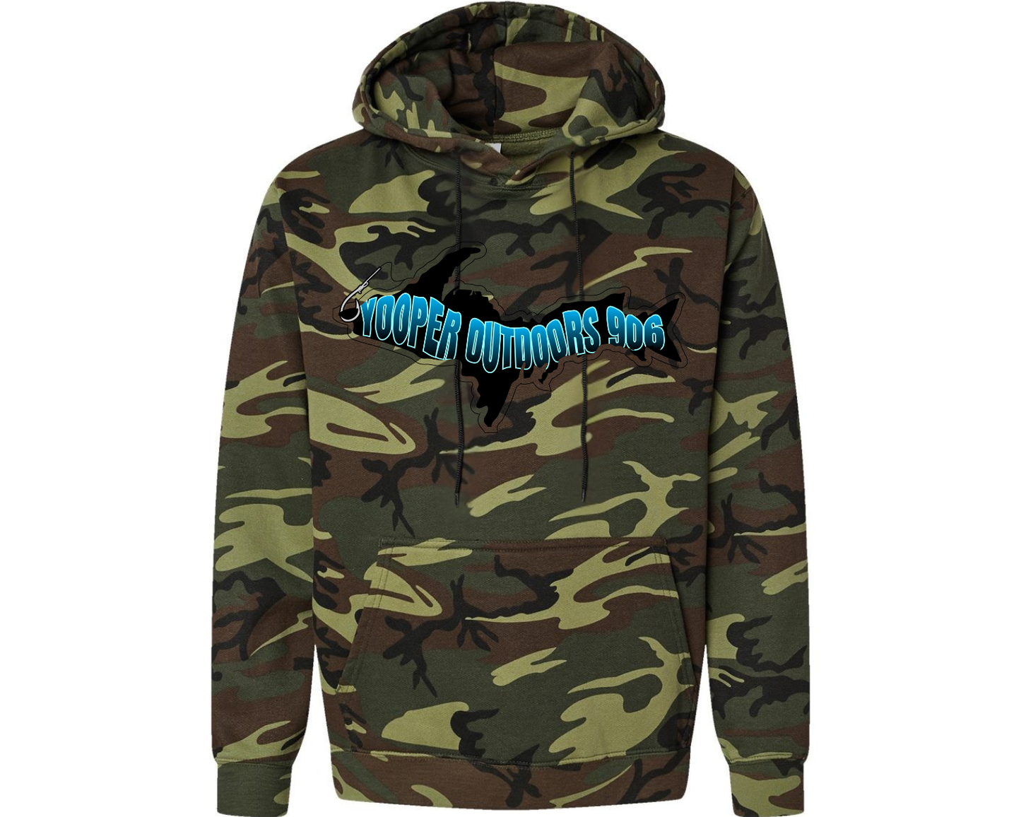 Yooper CAMO Hoodie Blue Design