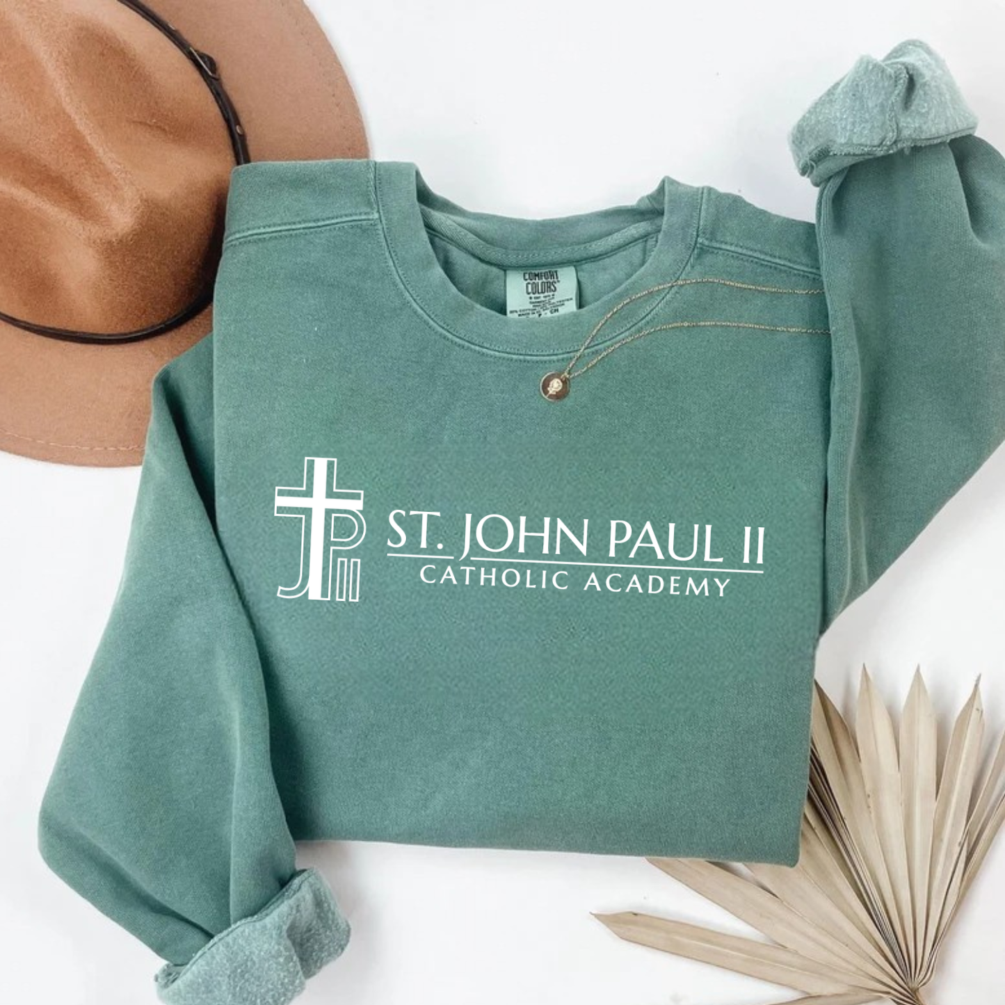 Light Green Unisex Garment-Dyed Crewneck Sweatshirt (Copy) (Copy)