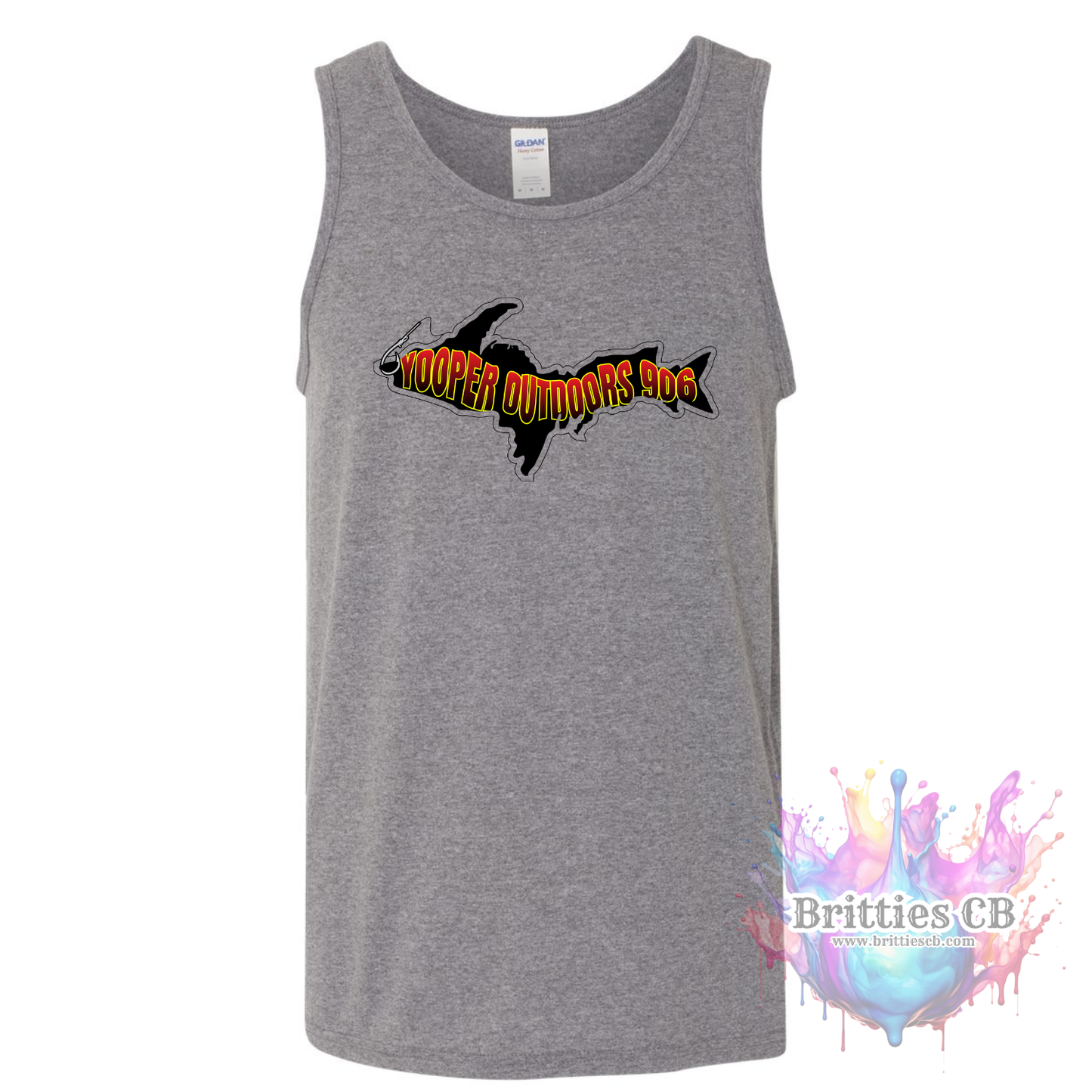 Yooper Outdoors Men's Tank Gray