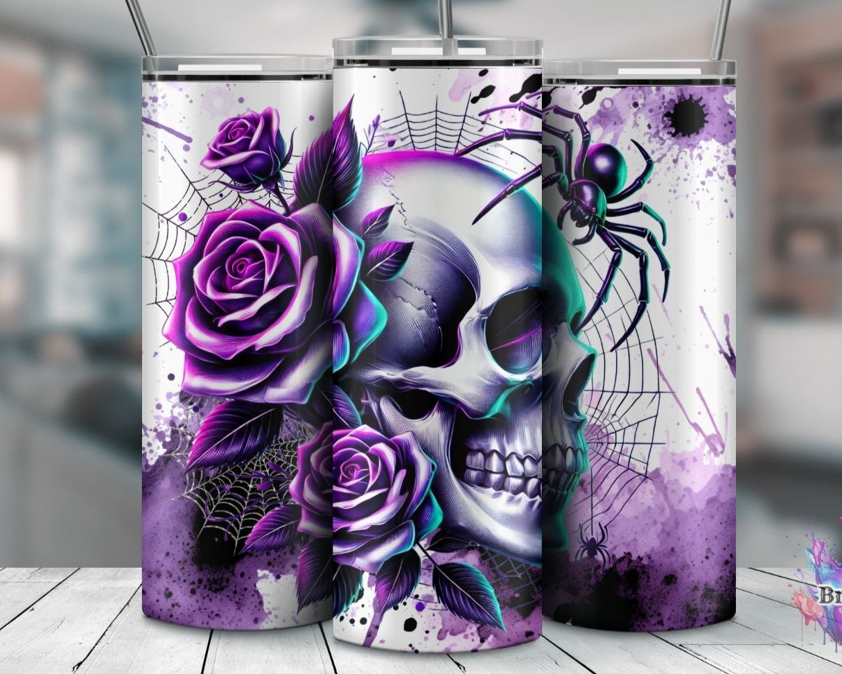 Skull purple halloween