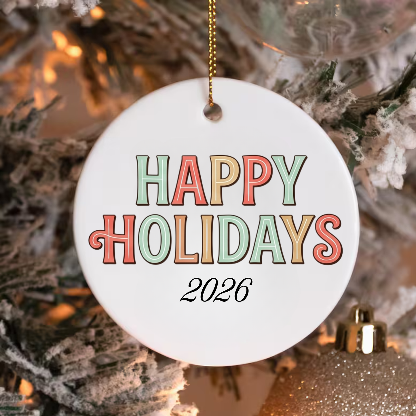HAPPY HOLIDAYS ORNAMENT 2026