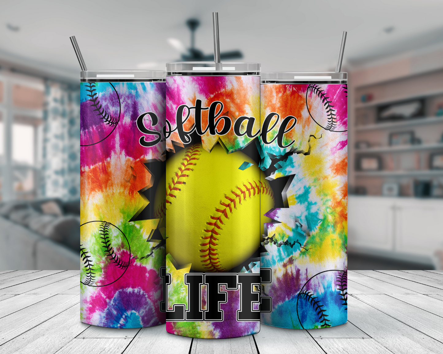 Softball life tumbler