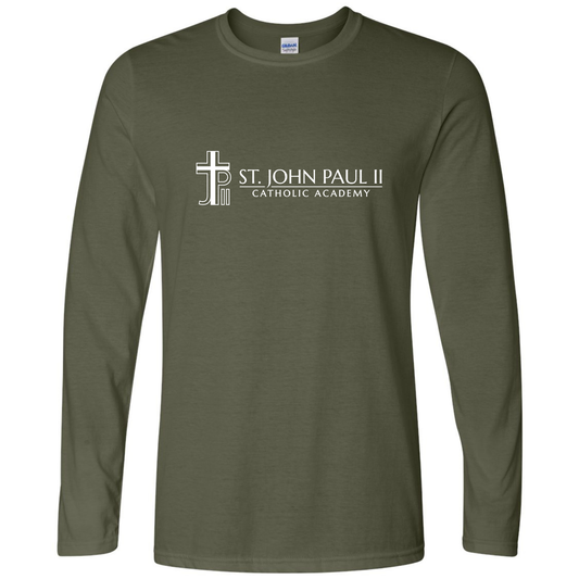 Long Sleeve Gildan soft style Military Green