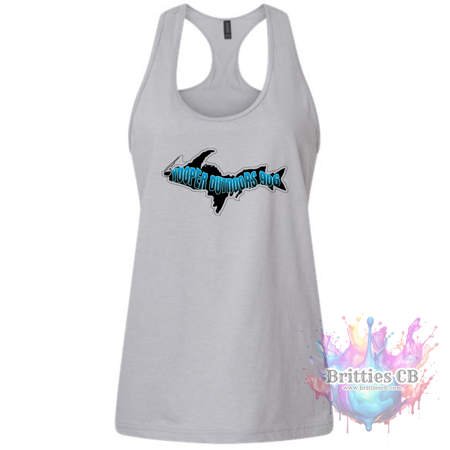 Yooper Outdoors Wome's Tank Gray