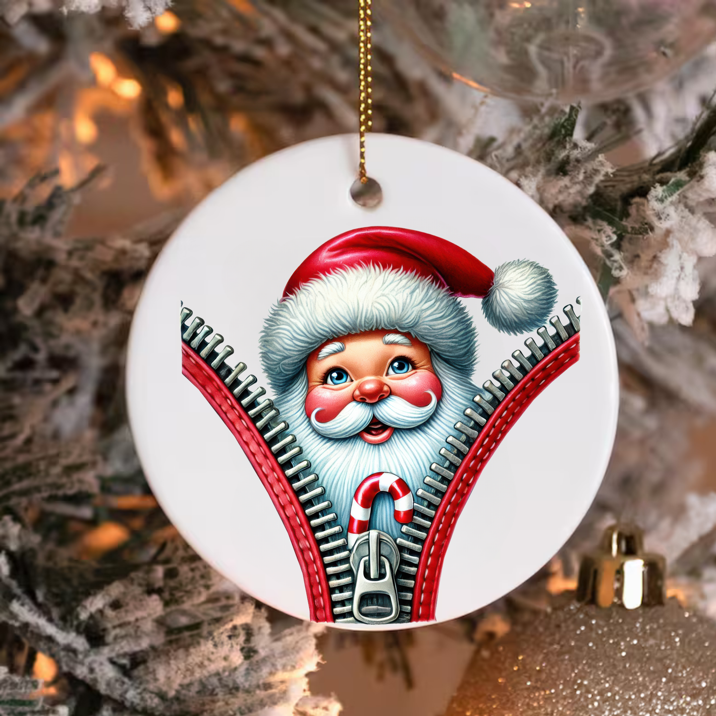 ZIPPER SANTA ORNAMENT
