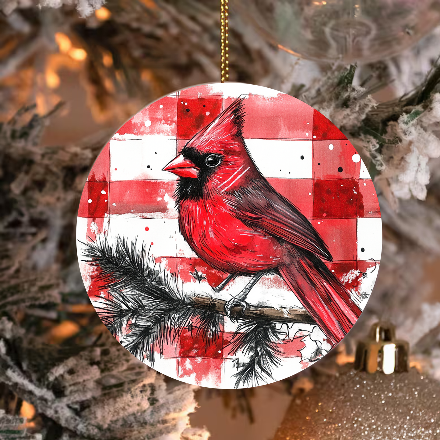 CARDINAL FLANNEL ORNAMENT
