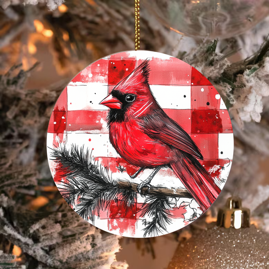 CARDINAL FLANNEL ORNAMENT