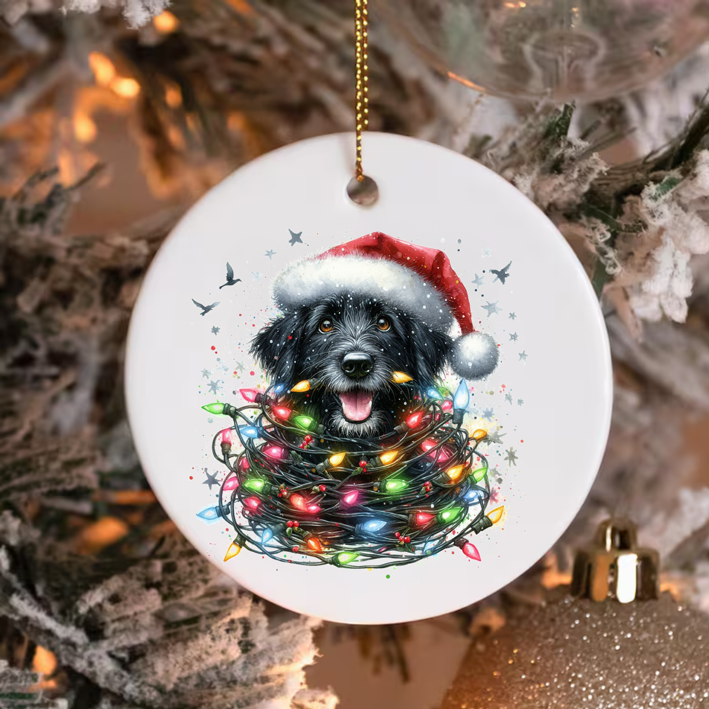 BLACK DOG ORNAMENT
