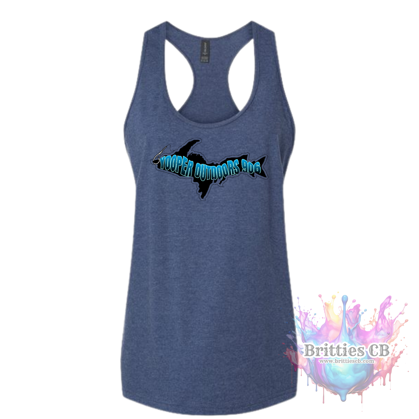 Yooper Outdoors Wome's Tank Navy Mist