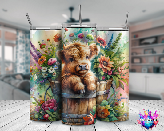 Cow Flowers tumbler