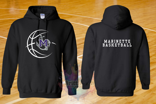 Marinette Basketball Gildan Hoodie Black
