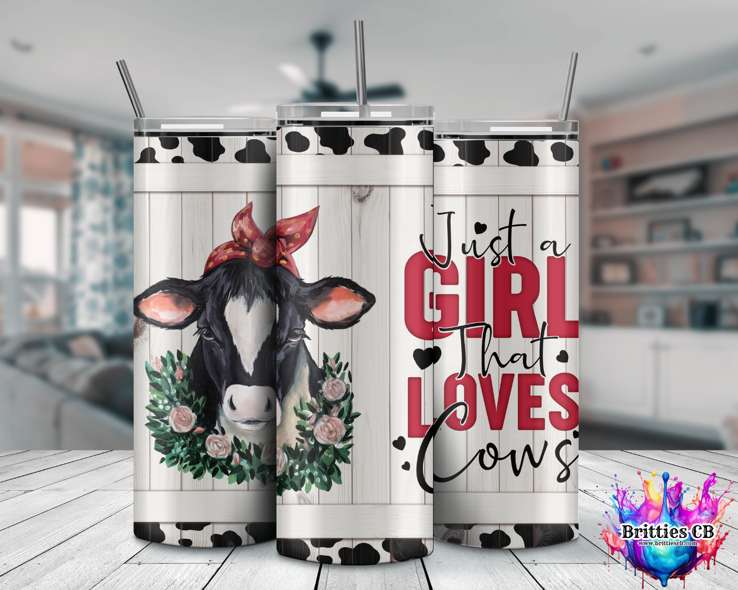 Just a girl who loves cows tumbler