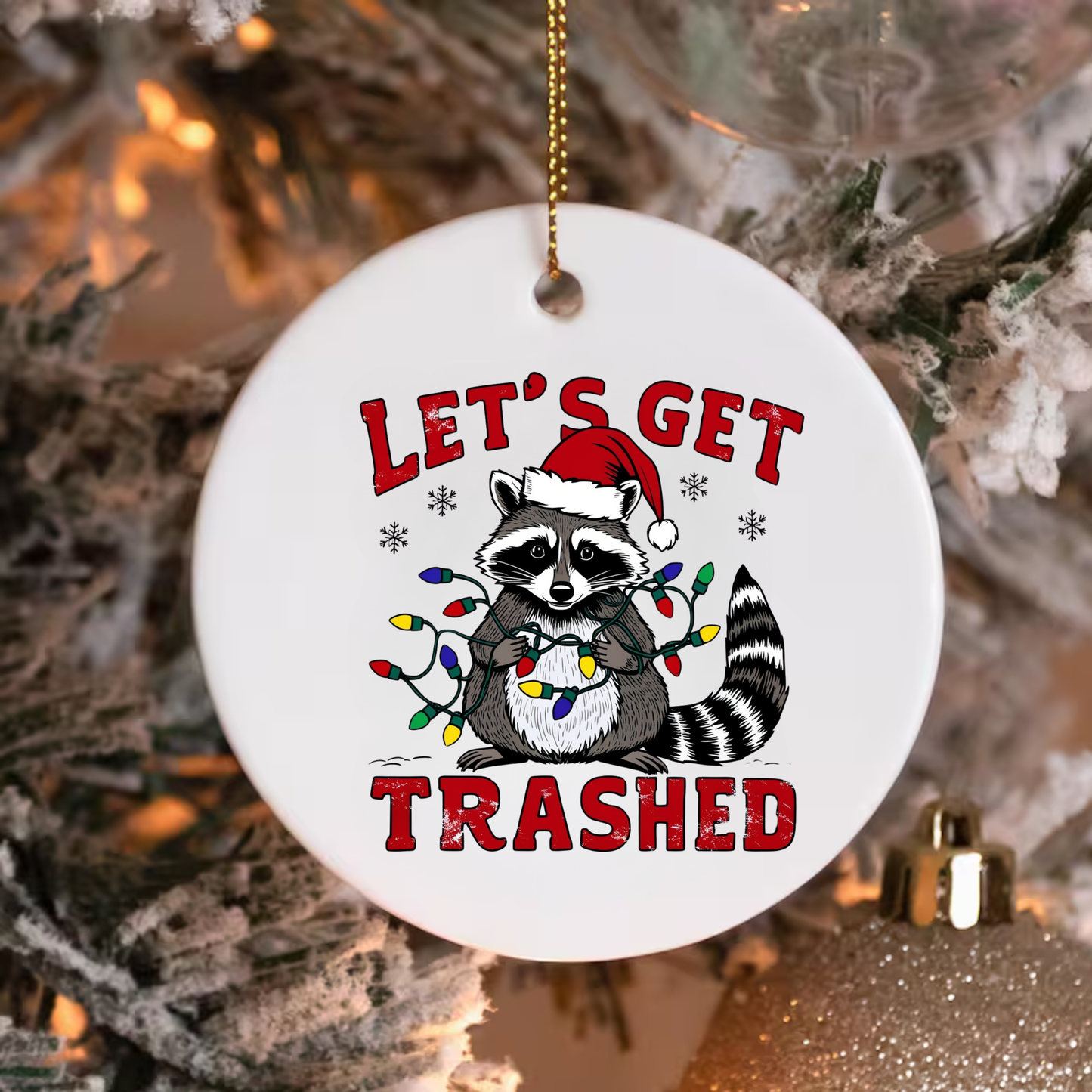 TRASH PANDA CHRISTMAS ORNAMENT
