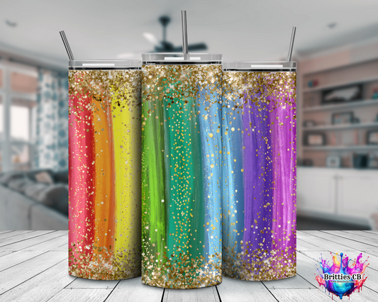 Glitter paint tumbler