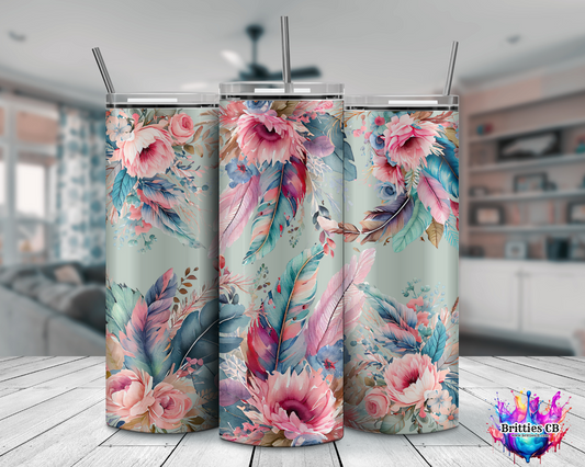 BOHO flower tumbler