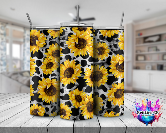 SUNFLOWER COW PRINT