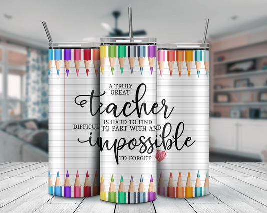 Teacher Colored Pencils Tumbler