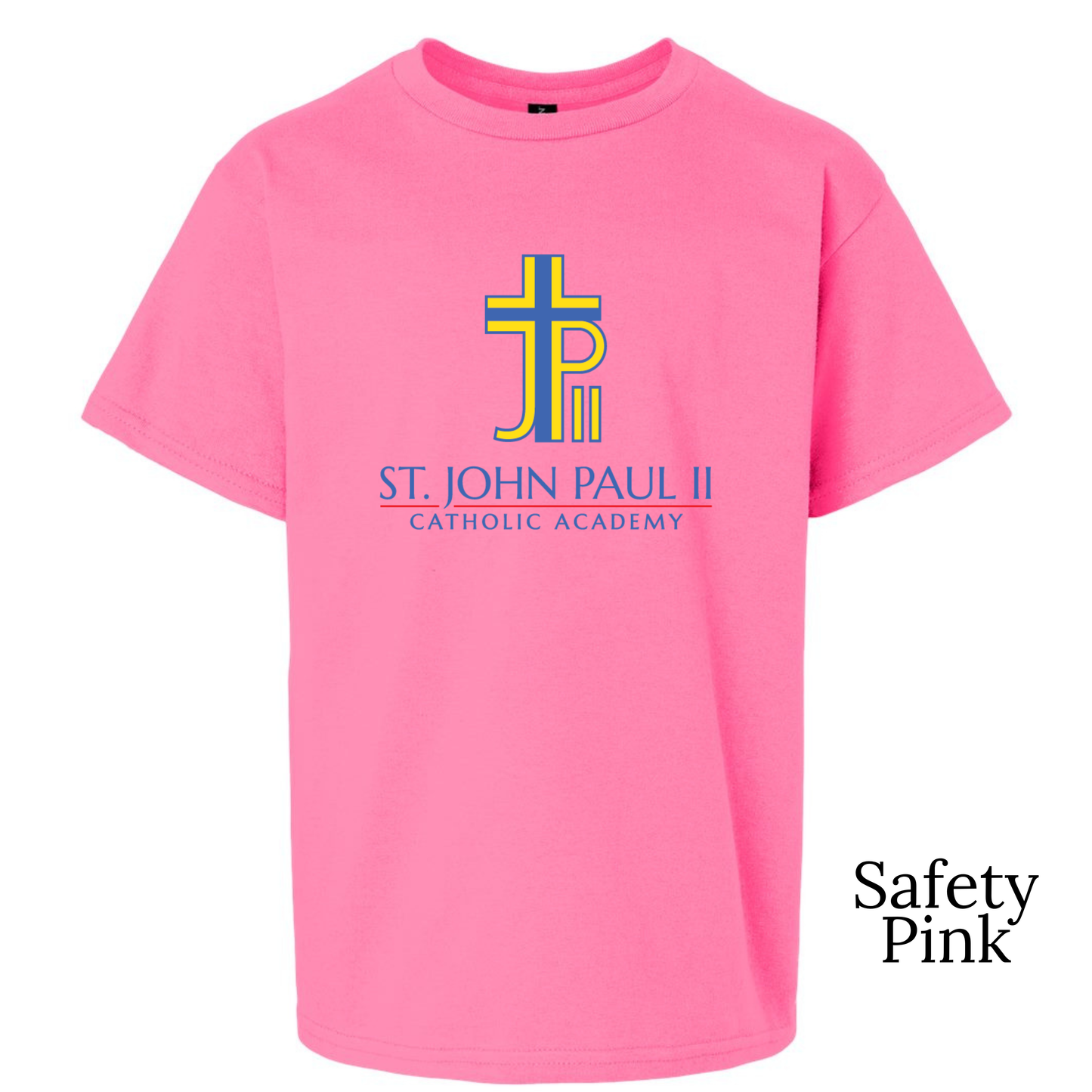 Youth Gildan Ultra Cotton Safety Pink D2
