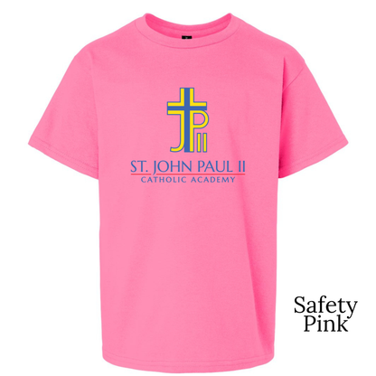 Youth Gildan Ultra Cotton Safety Pink D2