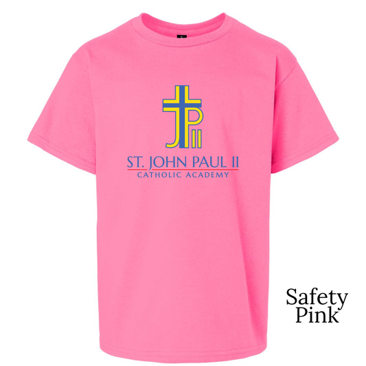 Youth Gildan Ultra Cotton Safety Pink D2
