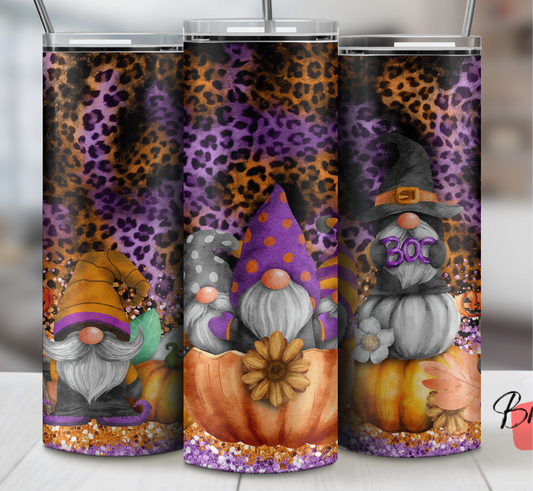 Gnome Halloween Pumpkin Cheetah