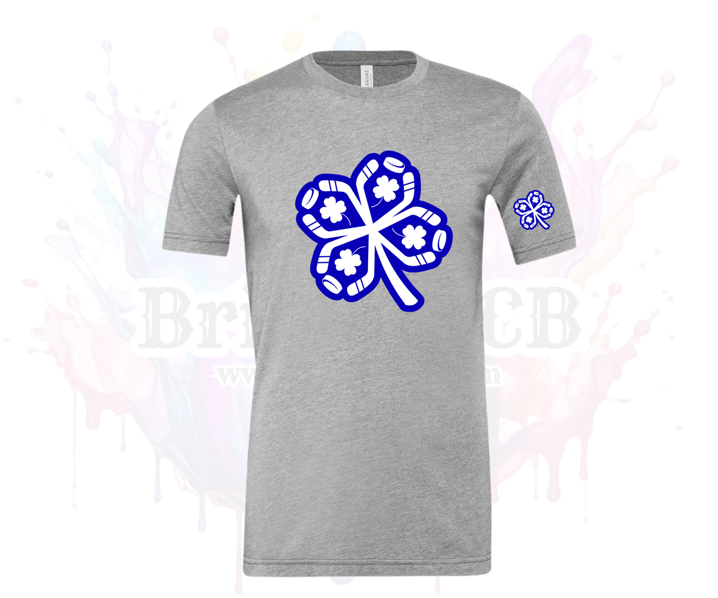 Shamrocks Clover Bella Canvas tshirt