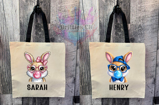 Easter Bunny Tote with Custom Name