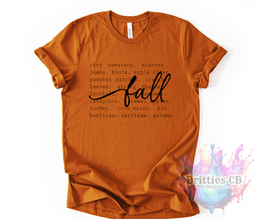 Fall Cozy Leaves Pumpkins Tshirt