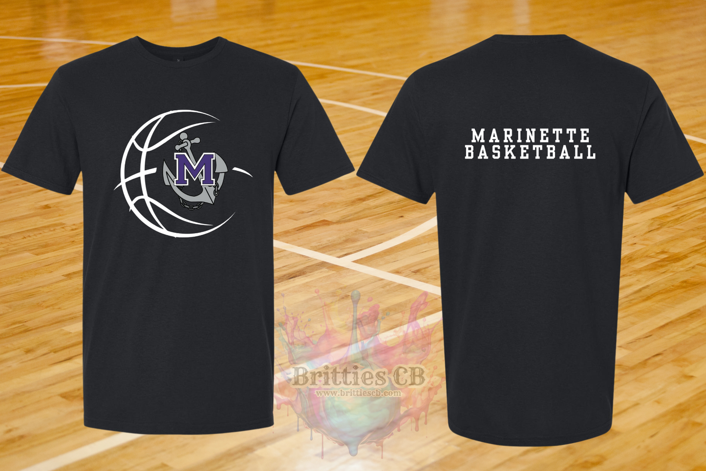 Marinette Basketball Bella Tee Black