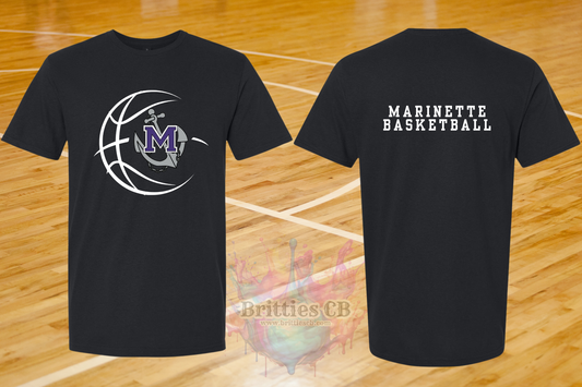 Marinette Basketball Bella Tee Black