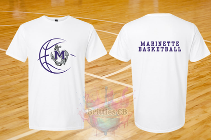 Marinette Basketball Bella Tee white